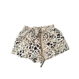 Bella Dahl leopard drawstring pull on shorts Sz medium women’s animal print sati